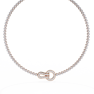 สร้อยคอเพชรเลี้ยงในห้องปฏิบัติการสุดหรู ทอง 18K สำหรับสุภาพสตรี - Product Image 2