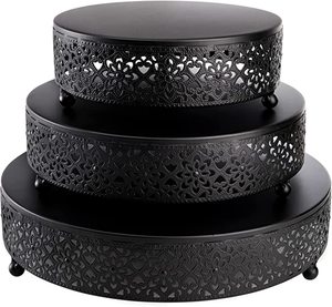 Soporte de Metal para servidor de tartas de calidad Superior, soporte para servidor de borde redondeado de diseño, acabado chapado en oro - Product Image 5