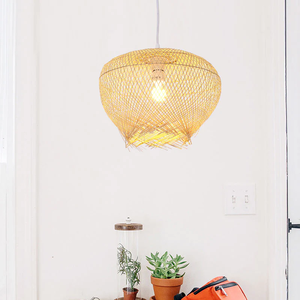 Luces colgantes hechas a mano vietrustic, lámpara de ratán de bambú, salas de estar con lámparas - Product Image 3