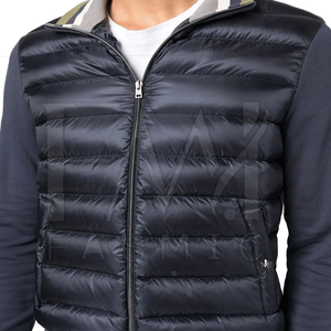 Chaqueta acolchada elegante para hombre High Street de manga larga azul liso para chaquetas de plumón de color personalizado con superventas - Product Image 5