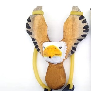 מגולף יד צבוע עץ slingshot מעוצב בעלי חיים חיצונית מעוצב