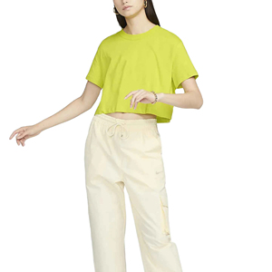 เสื้อครอปท็อปผู้หญิง ดีไซน์ OEM ปี 2026 คอกลม ผ้าสแปนเด็กซ์/ไนลอน ระบายอากาศ แห้งเร็ว ทรงหลวม ไหล่ตก สไตล์ลำลอง ทรงปกติ ผ้าแคนวาส - Product Image 5