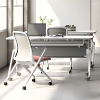 Mobilier de bureau pour formation Table de conférence moderne et simple et pliable Ensemble de chaises pour salle de réunion