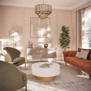 โต๊ะกาแฟทรงกลมประดับมุกสไตล์กลางศตวรรษสำหรับห้องนั่งเล่นโต๊ะในห้องนั่งเล่นทำด้วยมือโดยช่างฝีมือชาวเวียดนาม - Product Image 4