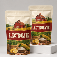 Poudre d'électrolytes mate OEM de qualité alimentaire, emballage souple résistant à l'humidité, sachet stand-up avec fermeture éclair personnalisée pour aliments pour animaux de compagnie