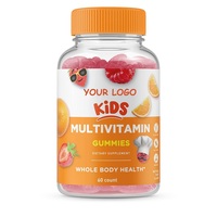 Multivitamines gommeuses pour enfants aux fruits mélangés, 60 gommes, vitamines A, B, D, C, E pour la santé de tout le corps