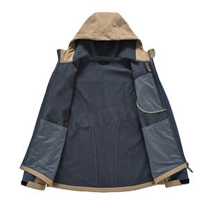 เสื้อแจ็คเก็ตกันหนาวมีฮู้ดคอกลมสำหรับผู้ชาย, เสื้อแจ็คเก็ตผ้าวูลมหาวิทยาลัยสูงระบายอากาศได้ดีและกันลมสไตล์ถนนสูง - Product Image 2