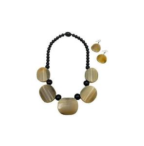 Buffalo Horn Statement <b>Necklaces</b> for Women Jewelry Horn Pendant Multi Tone Teak Horn <b>Boho</b> Tribal Collar Statement <b>Necklace</b> - Product Image 2