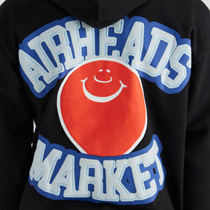 Sweat à capuche d'hiver avec logo personnalisé ODM pour hommes sweats à capuche en molleton de coton mélangé à capuche surdimensionnée à épaules tombantes - Product Image 4
