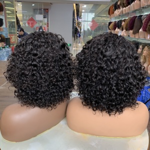 Headband <b>Wig</b> Human Hair,Womens Hair <b>Wigs</b>,SDD 12 Inches Nature Color Luxury Curl <b>Wig</b> Human Hair Short - Product Image 2