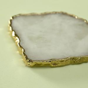 Sous-verres en agate naturelle avec design poli imperméable et style amour pour la décoration de la maison - Product Image 4