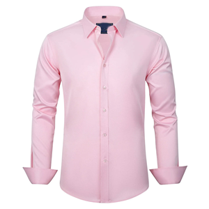 Camisas formales de oficina de calidad superior para hombres Diseño personalizado Color sólido Suave Slim Fit Camisas formales cómodas para hombres de BD - Product Image 5