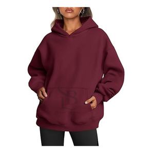 Sweats à capuche décontractés pour femme printemps et automne Streetwear avec logo avant imprimé motif solide poche ample pour l'été tarif de gros - Product Image 2