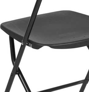 Chaise pliante empilable de qualité commerciale, siège en plastique, structure métallique, siège portable pour banquets, églises, événements scolaires - Product Image 2