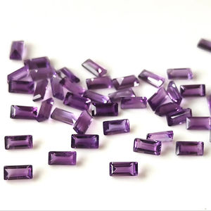 Baguette d'améthyste naturelle faite à la main de haute qualité taillée pierres précieuses à facettes 1.5x3mm-4x8mm pour la fabrication de bijoux prix de gros - Product Image 1