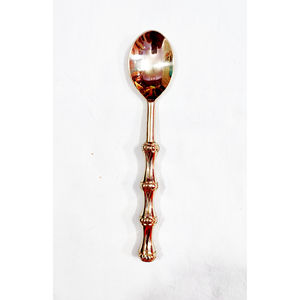 Cubiertos de latón de alta calidad, cuchara de helado con esmalte brillante para el hogar, juego de cubiertos de latón de tamaño personalizado - Product Image 5