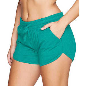Shorts de jogging taille haute respirants et imperméables pour femmes, grande taille, vêtements de sport décontractés en Spandex/Coton effet usé, collection USA Teamwear - Product Image 1