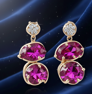 Boucles d'oreilles pendantes en argent sterling 925 plaqué or 18 carats pour femmes - Product Image 4