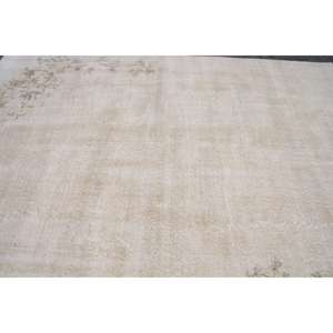 Alfombra Turca Vintage de 7x9.5 pies, Alfombra Blanca a Cuadros - Product Image 4