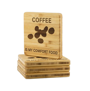 Tableware Kitchenware <b>Coasters</b> Handmade Acacia Wood <b>Drink</b> Tea <b>Coaster</b> Square Hotel Restaurant Natural Acacia Wood <b>Coaster</b> - Product Image 1