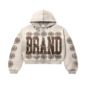 Sweat à capuche surdimensionné de haute qualité 100% coton pour hommes, sweat à capuche brodé sérigraphié, dessin animé, doublure ODM, vente en gros - Product Image 5