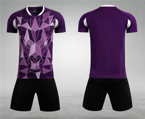 Maillot de football adulte pour hommes personnalisé de haute qualité uniforme de football 100% polyester léger séchage rapide respirant - Product Image 2