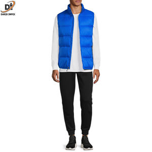 Gilet matelassé d'hiver de haute qualité pour hommes, gilet à bulles longues sur mesure, vêtements d'extérieur en polyester respirant - Product Image 3