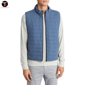 Gilet matelassé sans manches décontracté pour homme, respirant, coupe-vent, en tissu tricoté imprimé, vêtement d'extérieur chaud pour l'hiver, en coton personnalisé - Product Image 3