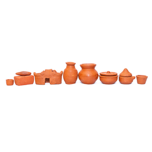 ชุดครัวขนาดเล็กทำด้วยมือทำจากดินเผา20ชิ้นของเล่นทำอาหารสำหรับเด็กของเล่นการเรียนรู้แบบเลียนแบบ - Product Image 1