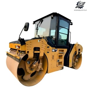Compacteur vibrant à double tambour Caterpillar CB64B d'occasion, poids de travail 12 tonnes, compacteur de construction d'origine japonaise - Product Image 1