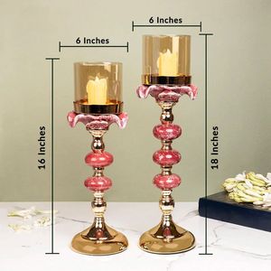 Bougeoirs en or, ajoutez du luxe à vos décorations de Noël avec nos magnifiques bougeoirs en provenance d'Inde - Product Image 2