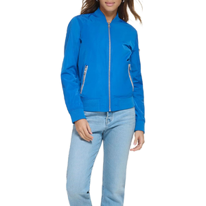 Trending Varsity <b>Jacket</b> Breathable Wholesale <b>Women</b> Breathable Material Solid Color Slim Fit High Quality Custom Bomber <b>Jacket</b> - Product Image 5