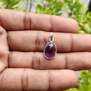 จี้เงิน925ทำด้วยมือจี้พลอยอเมทิสต์อัญมณีสำหรับเด็กของขวัญขายส่งจี้เสน่ห์สำหรับเขา - Product Image 2