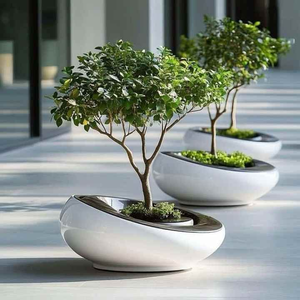 Macetas Redondas <span class=keywords><strong>para</strong></span> Exteriores, <span class=keywords><strong>para</strong></span> Árboles y Plantas en Maceta, Macetas Decorativas de Fibra de Vidrio, Macetas <span class=keywords><strong>para</strong></span> Árboles - Product Image 1