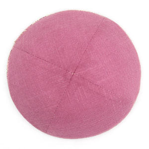 Kippa Personalizada 2025, Color Sólido, Simple, de Algodón y Cáñamo, Cuello Redondo, Gorro Judío, Gorro Étnico de Moda - Product Image 5