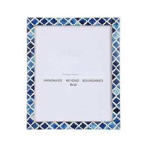 กรอบรูปเรซินคุณภาพสูงสำหรับตกแต่งโต๊ะสำนักงานกรอบเรซินสี่เหลี่ยมสีขาวและสีฟ้าจากนักออกแบบ - Product Image 1