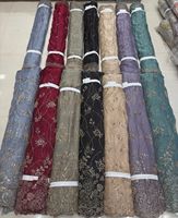 Tissu de soie de travail brodé de haute qualité pour la confection de costumes et de robes pour femmes à des prix abordables