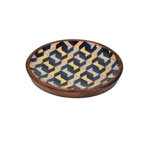 จานไม้ธรรมชาติที่มีการเคลือบพิมพ์สำหรับบ้านและโรงแรมที่ต้นทุนต่ำการออกแบบที่ไม่ซ้ำกันแผ่นไม้สำหรับร้านอาหาร - Product Image 3