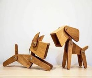 GM IMPEX 1/6 Scale Creative Lampes de table LED en bois Design moderne avec joli contrôle tactile Réglage à trois vitesses Décoration pour chien - Product Image 4