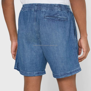 Pantalones cortos de algodón transpirable con logo personalizado para hombre, talla adulta, fabricados en Pakistán, pantalones cortos con lavado ácido para hombre - Product Image 3