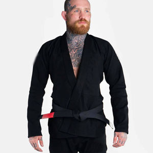 Kimono de Jiu-Jitsu noir extensible en coton épais, uniforme d'arts martiaux, coutures renforcées, ensembles de vêtements d'entraînement pour unisexe - Product Image 2