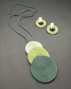 El mejor diseño, collar de cuentas de madera de resina, recién llegado, Gargantilla de moda Vintage de eslabones largos para mujer, collar hecho a mano Natural, alfileres de oro - Product Image 5