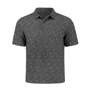 เสื้อโปโลกอล์ฟสำหรับผู้ชายผ้าสแปนเด็กซ์12% ผ้าโพลีเอสเตอร์แบบเข้ารูปปักลายได้ตามต้องการ - Product Image 1
