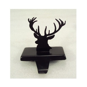 Black Reindeer Head Metal <b>Stocking</b> <b>Holder</b> For Christmas Table Top Decorative - Product Image 1