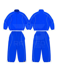 Survêtement de haute qualité 100% nylon, pantalon et veste, imperméable, lignes réfléchissantes, coupe-vent, pour hommes - Product Image 1