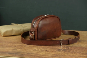 Vintage Leather Mini Handbags Crossbody <b>Shoulder</b> <b>Bags</b> <b>Small</b> sling <b>Bag</b> With Cross Body Strap Zipper Open Leather Hand <b>Bags</b> - Product Image 4