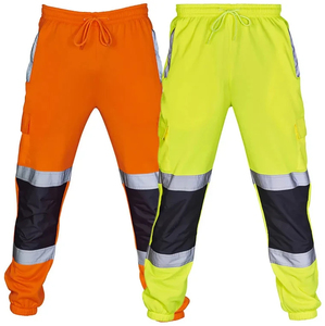 Reflective Safety Outdoor Construction Workwear Pants Stretch Cargo Reflective Safety Features Nylon/Cotton Quick Dry Breathable - Product Image 1