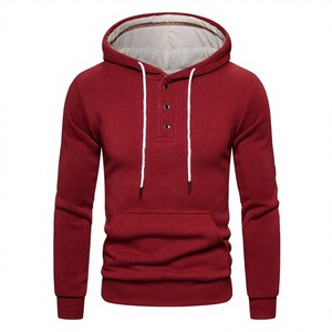 Sweat à capuche d'hiver OEM Sweat à capuche pour hommes 100% coton à manches longues Tissu personnalisé Top Level Plain Pullover Hoodies - Product Image 1