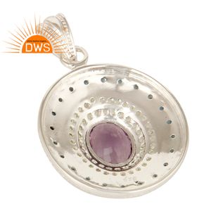 Multi Color Design 925 Sterling Silver Pendants Natural Amethyst, London <b>Blue</b> <b>Topaz</b> & Peridot Gemstone Jewelry Manufacturer - Product Image 3