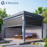 ENGGIA Salles à manger extérieures Toits rétractables Pergolas de luxe Pergola à persiennes en aluminium étanche fabriquée en Chine